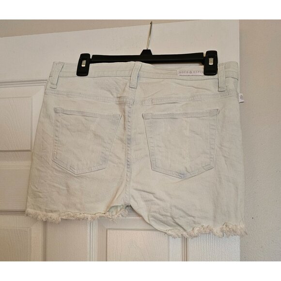 Rock & Republic Jean Cutoff Shorts W/Skull Embellishments Casual Festival - Picture 2 of 11